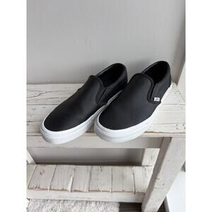 Vans Black Perforated Slip On Sneakers Women’s 8 / Men’s 6.5